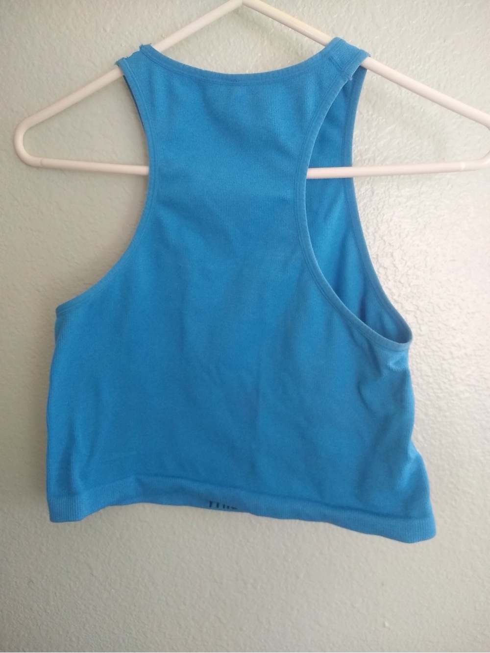 Calvin Klein Performance Bright Blue Ribbed Tank Top - Picture 3 of 3